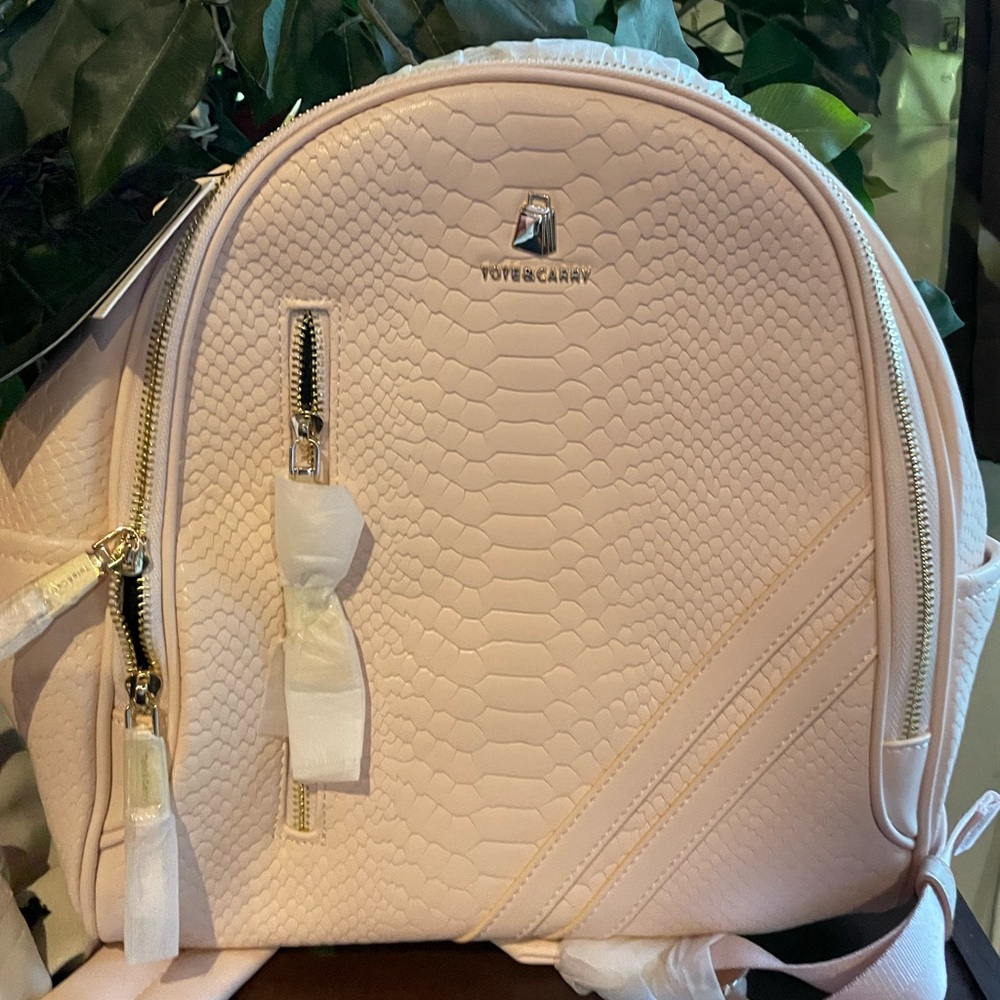 Tote & Carry BFF backpack. Pastel pink